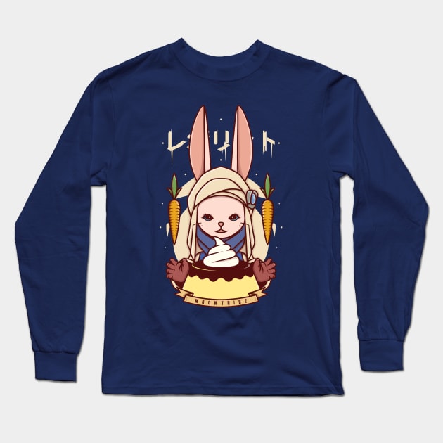 Loporrit Moon Rabbit Long Sleeve T-Shirt by Alundrart